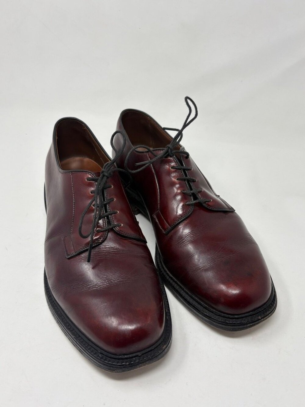 Allen Edmonds Burgundy Cordovan Derby Dress Shoes Mens 8 E USA Leather